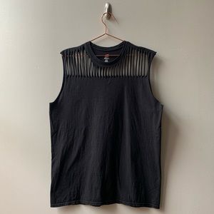 Custom made cut off sleeveless t shirt